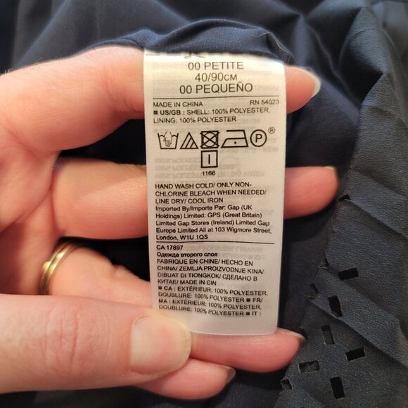 Banana Republic Dress Womens 00P Pleated Laser Cut Sleeveless - Picture 8 of 8